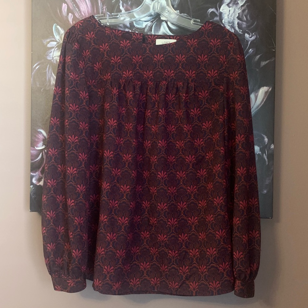 Loft Burgundy Blouse